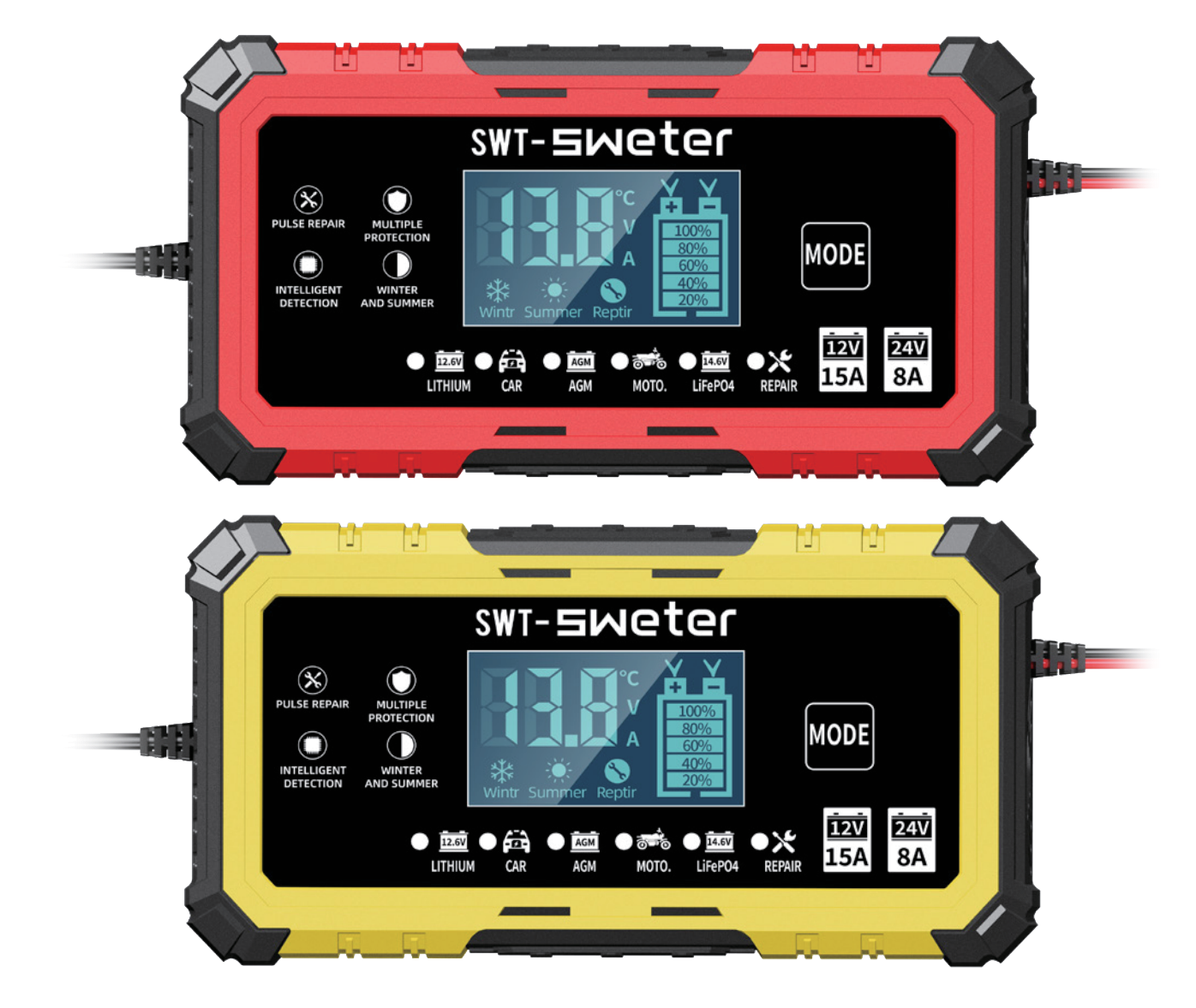 SWT-1508 12V 15A 24V 8A smart battery charger