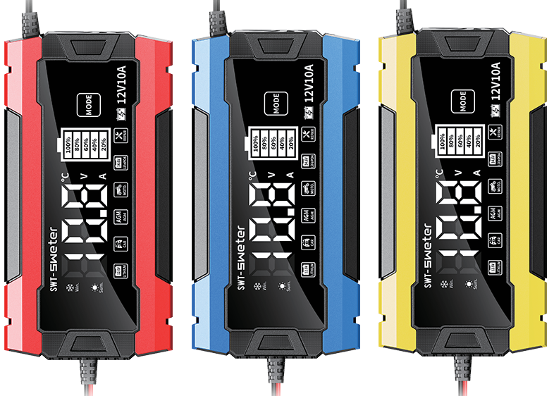 SWT-3830 12V 10A smart battery charger standard display
